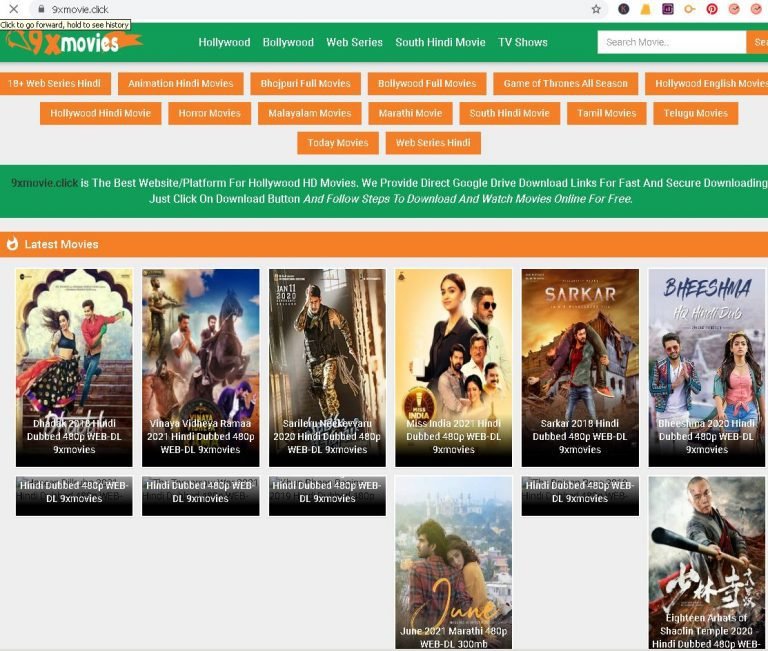 9xMovies 2022 : Download Free Hindi, English Hd movies