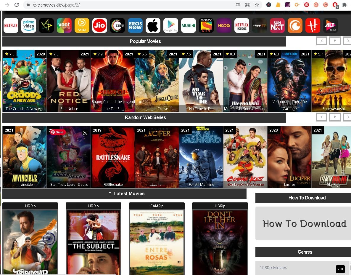 Extramovies website : Download Free Hd Movies Hindi in 2021